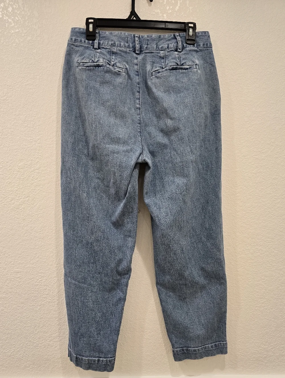 Madewell Pleated Taper Wide-Leg Jeans Nichols Wash 6 - Picture 5 of 12